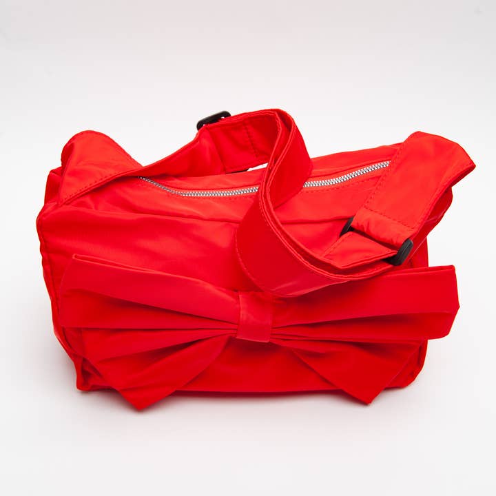 Lucca Couture - Wholesale Shoulder Bag - Women's - Coquette Cherry Red Bow Shoulder purse Bag
