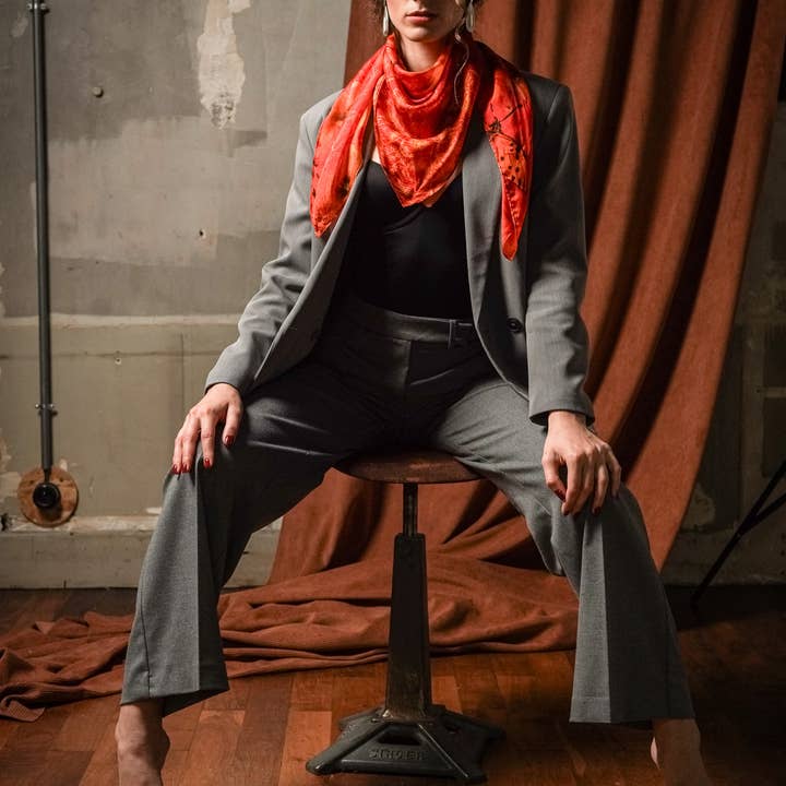 FST le french studio - Wholesale Scarf - Women's - Modal square 90x90cm printed MAELDANE2