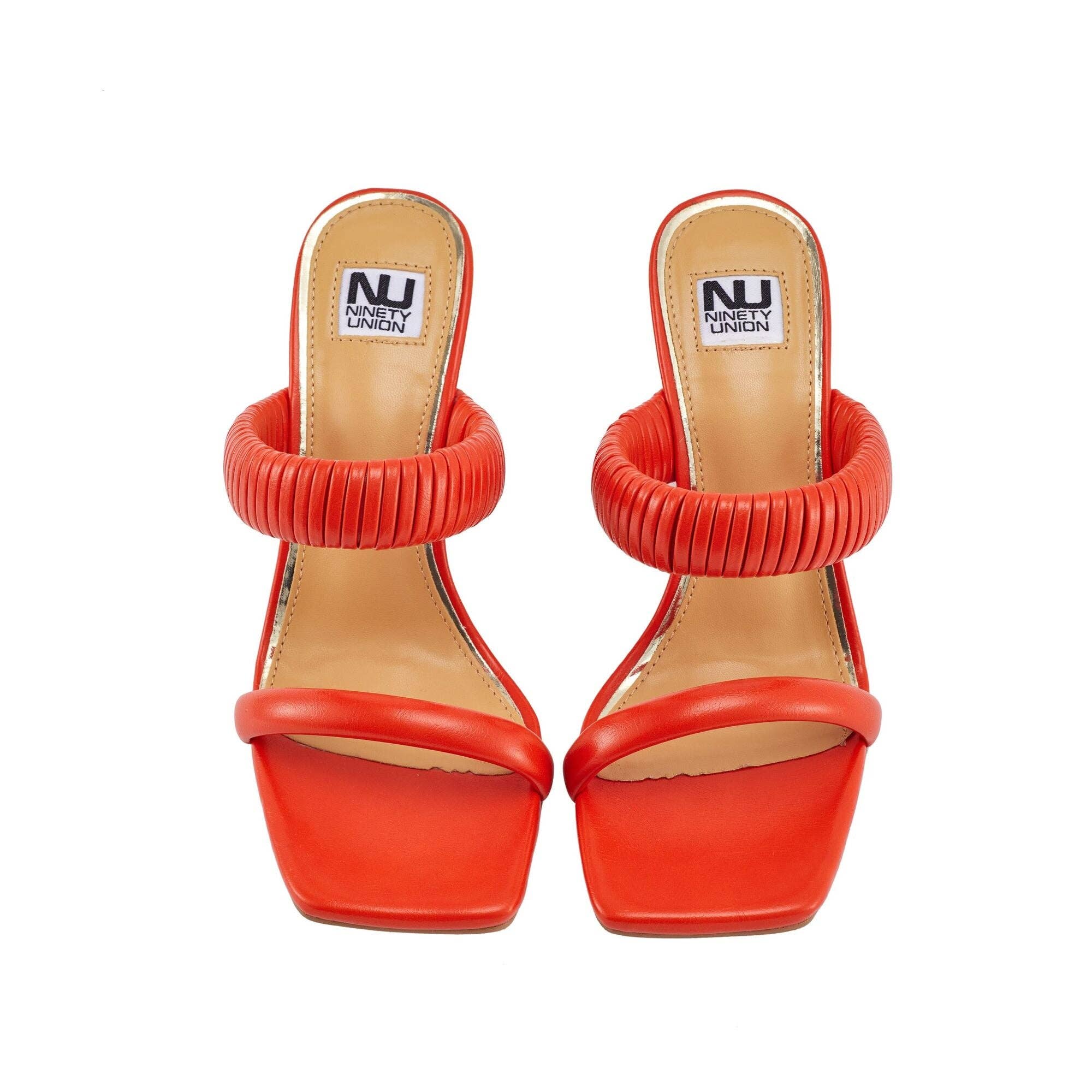 LADY COUTURE – Engroshandel Højhælede sko - Dame – Ninety Union RADDLE metalhæl plisseret tobåndsglide51