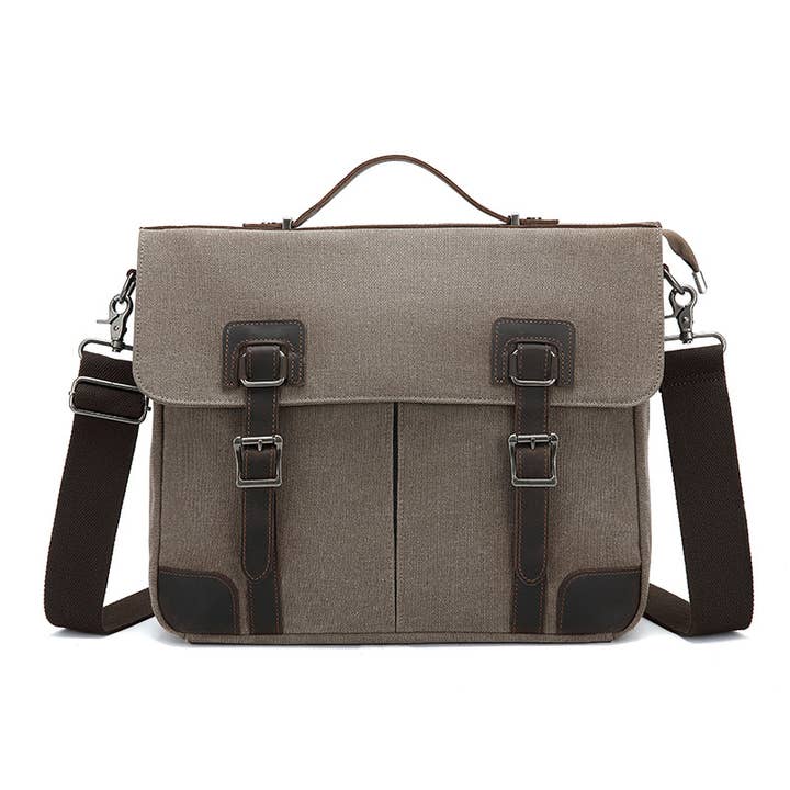 Canvas Messenger Bag MB 607 Brown for wholesale by Davan