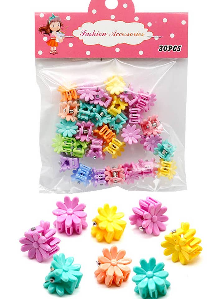 Pince à cheveux mini marguerite VSCO girl - lot de 30 pièces pour la vente par Cap Zone