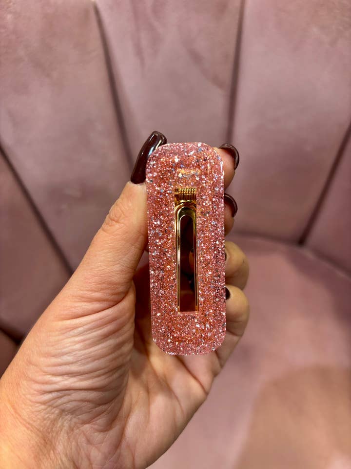 BASIC COLLECTION - Rechteckige Haarspange HELLROSA für den Großhandel von JATOBA DESIGN