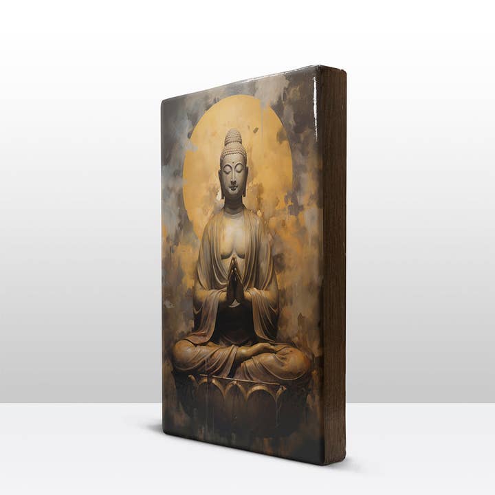 Laqueprint - Vente Affiche d'art - Bouddha aux mains jointes - Laqueprint - 19,5 x 30 cm - LP5052