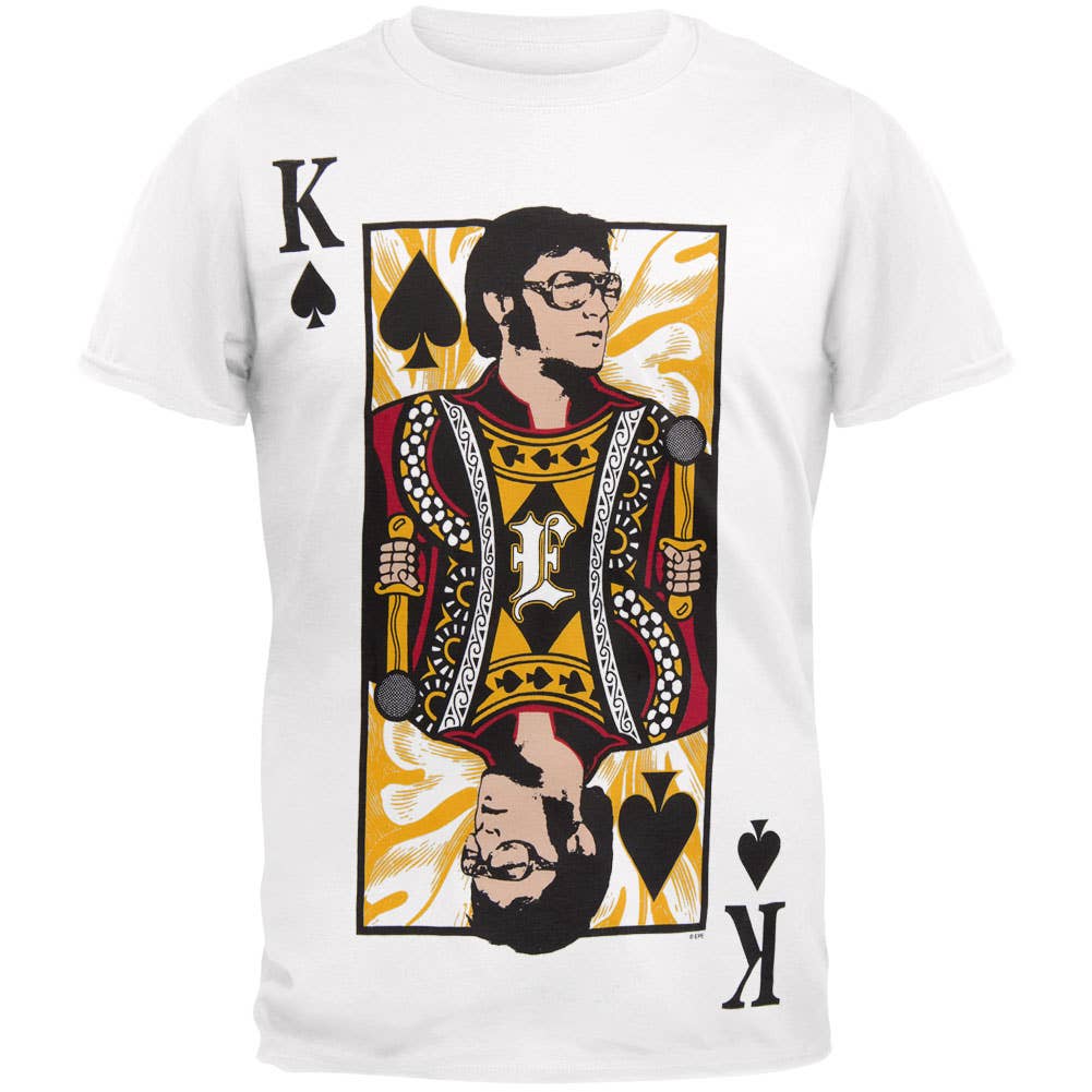Official Store - Vente T-shirt sérigraphié – homme - Elvis Presley - T-shirt Premium Homme Roi de Pique0