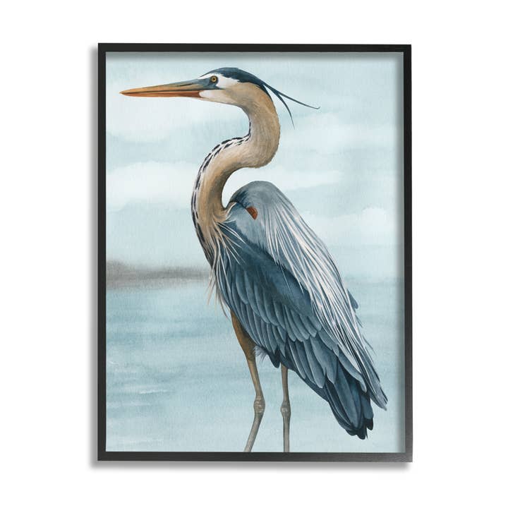Heron Bird on Beach Framed for wholesale by Stupell Industries