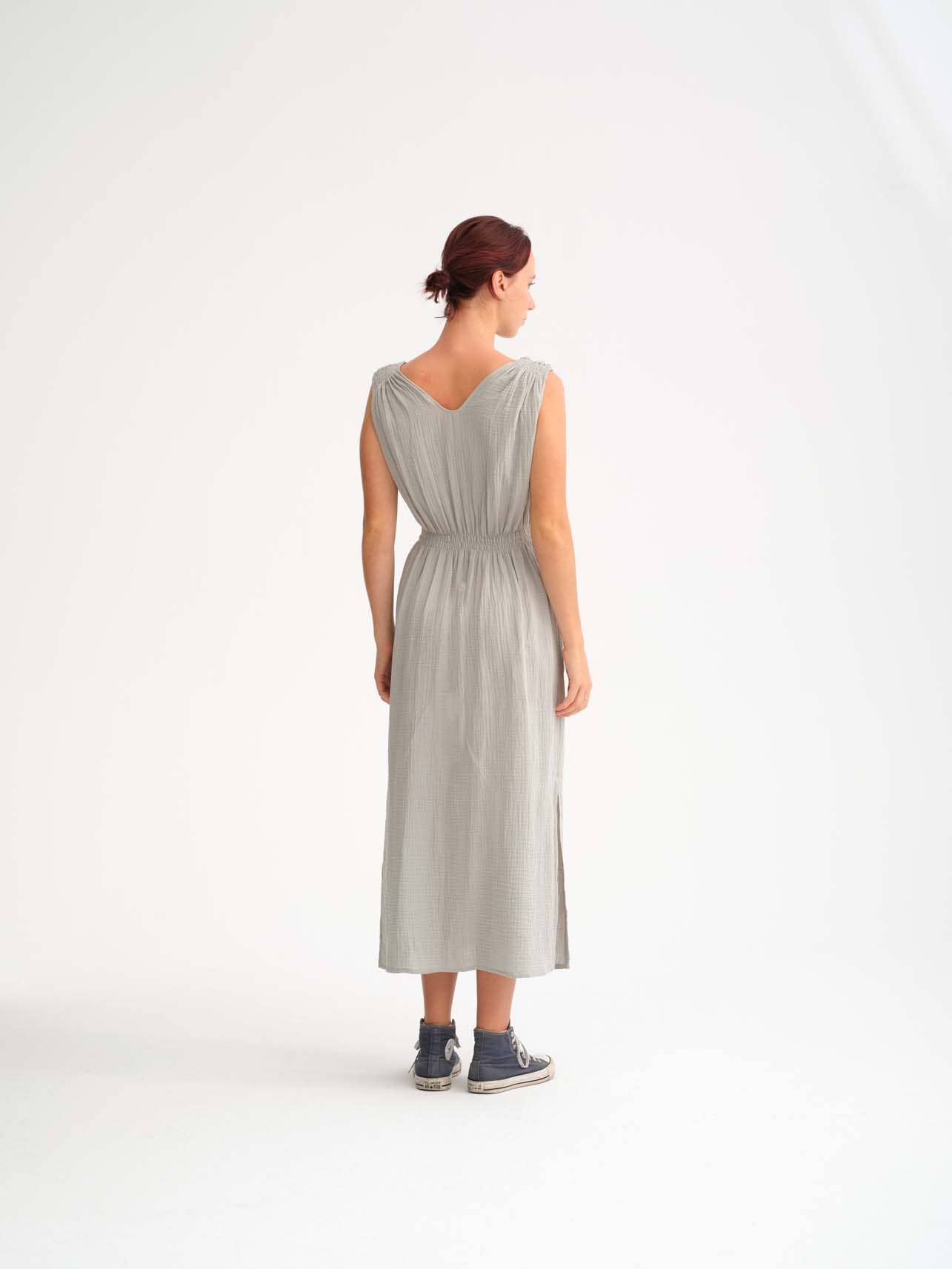 CECILIA SÖRENSEN - Wholesale Dress - Women's - 788 V Gathered greek dress in soft, organic, cotton13