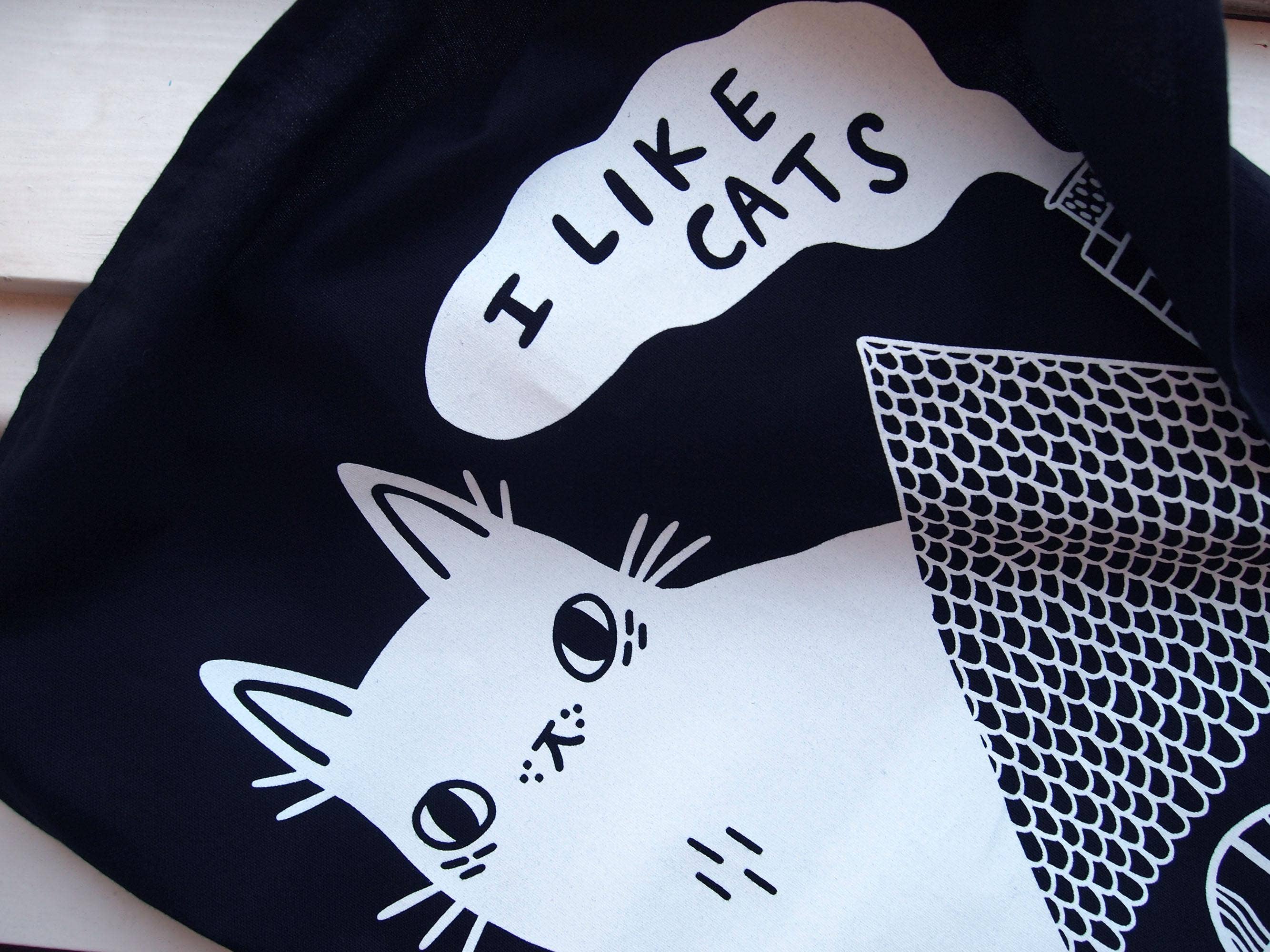 I LIKE CATS - Wholesale Tea Towel - Cotton Tea Towel With Cat and House Screen Print6