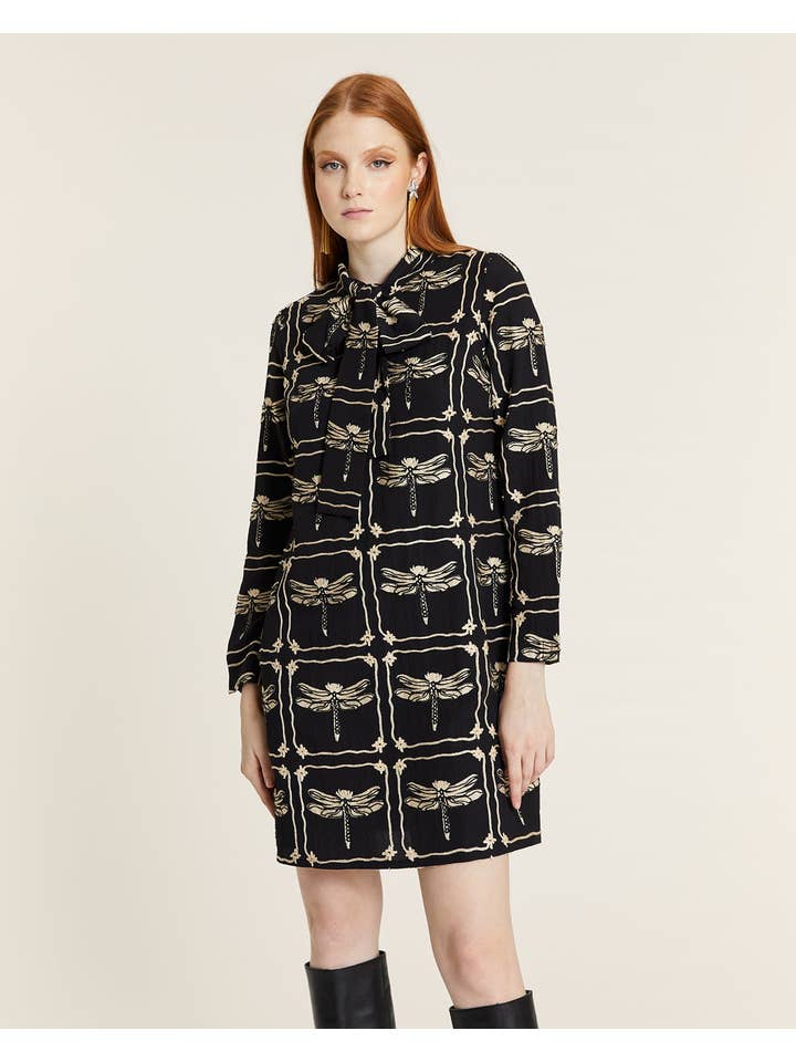 Pepaloves - Wholesale Dress - Women's - VESTIDO LAZADA BORDADO LIBELULAS1