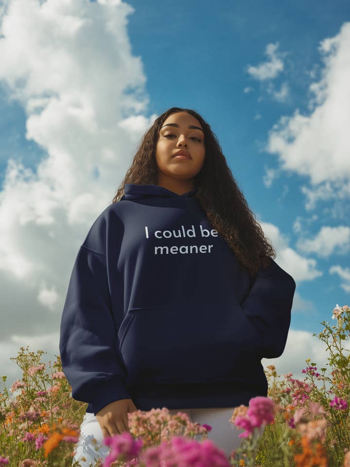 Smart Ass Shirts - Wholesale Hoodie - Women's - I Could Be Meaner - Women's Hoodie2