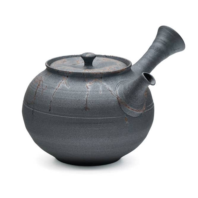Tezumi - Wholesale Tea Pot - Japanese Kyusu - 藤田徳太 Fujita Tokuta - Grey Mogake Tokoname Teapot - 300ml