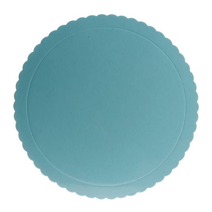 dekora - Wholesale Cake Stand - ROUND BLUE CAKE PLATE WAVY EDGE Ø 35 CM H 3 MM