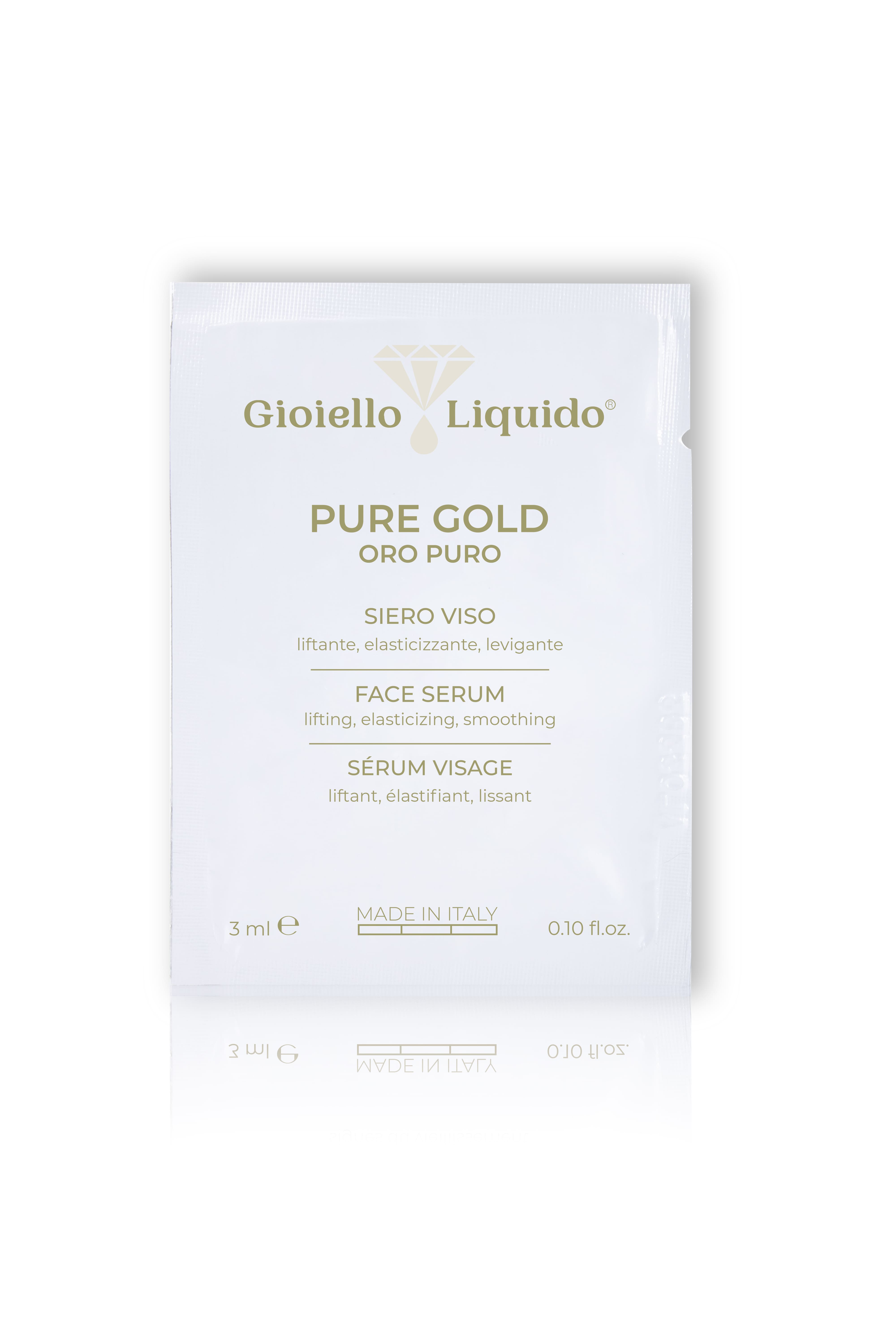 Gioiello Liquido - Wholesale Facial Serum/Concentrate - FACE SERUM SAMPLE “PURE GOLD” 3 ML