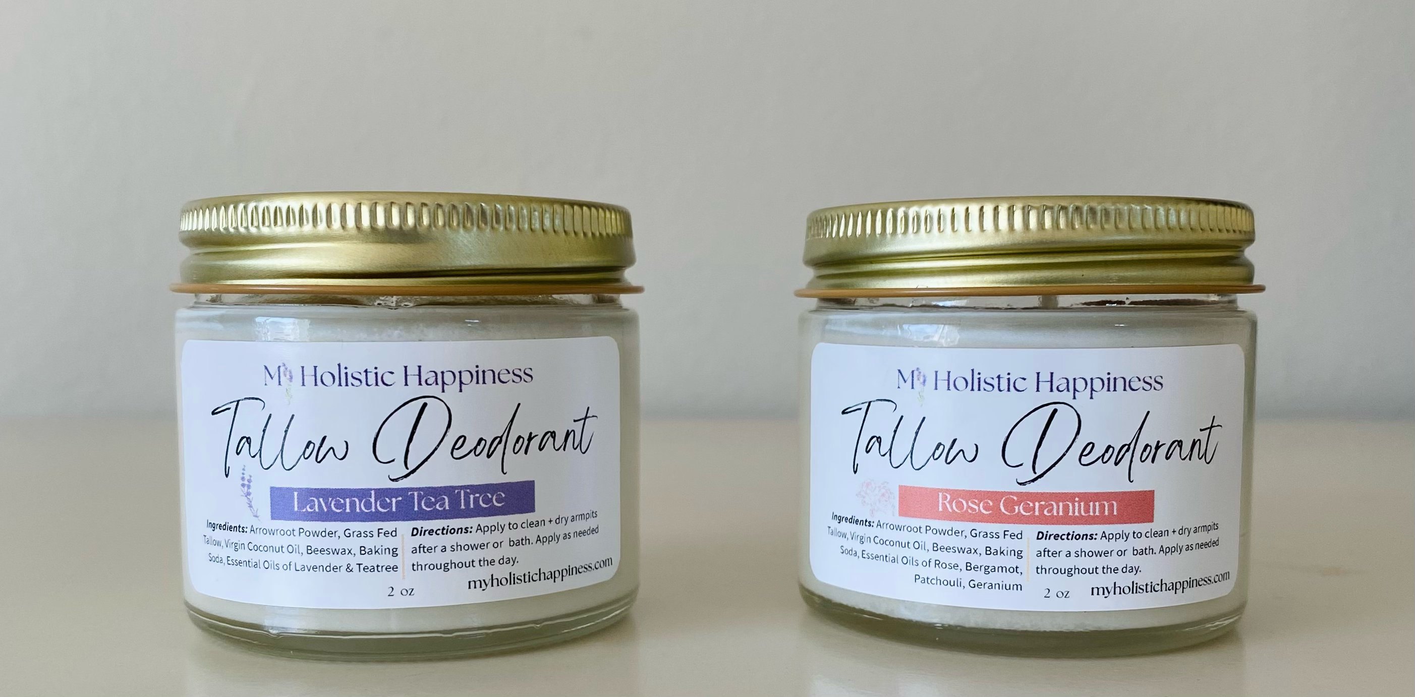 My Holistic Happiness - Wholesale Deodorant - Unisex - Lavender Tea Tree Natural Tallow Deodorant Aluminum Free3