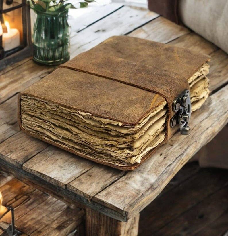 Leatherooze - Vente Journal intime - Journal en cuir marron rustique : Carnet antique0
