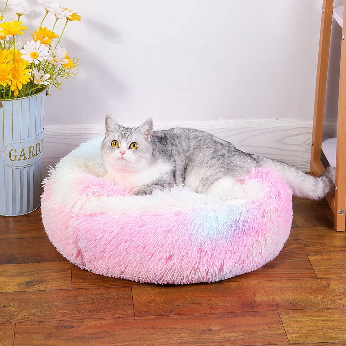 PAWPAWwholesale - Wholesale Pet Bed - Cat/Dog - Semi-Enclosed Cat Bed, Plush Round Pet Mat_CWMM527512