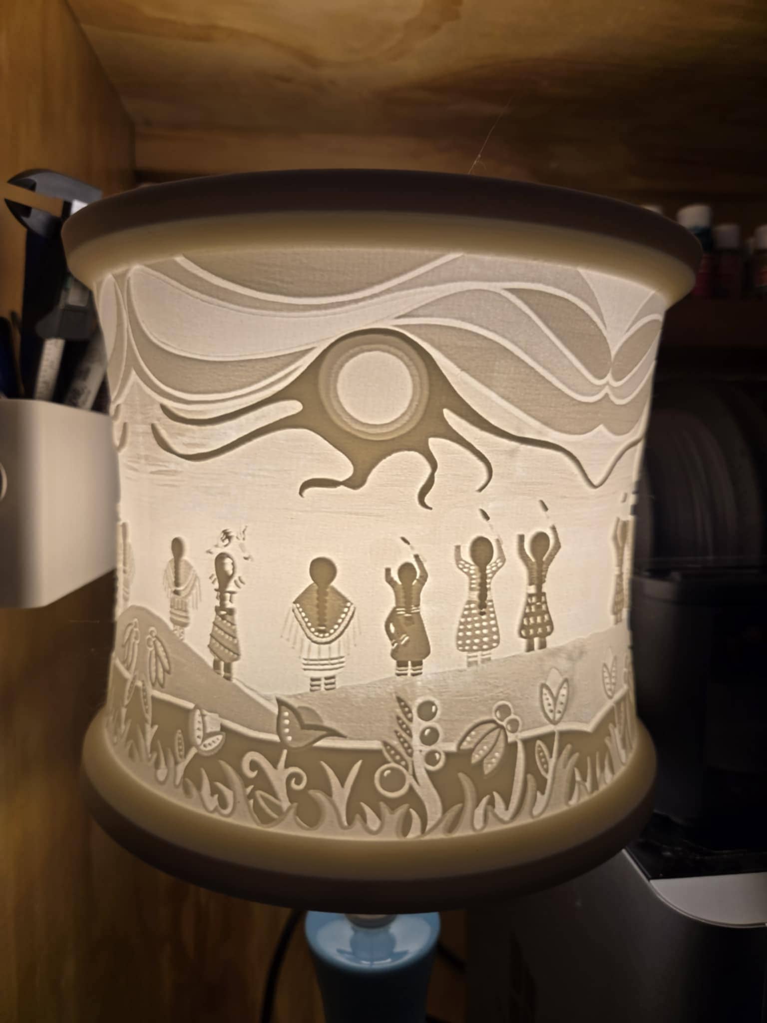 10 Buffalos Art - Wholesale Lamp Shade - 3D Printed Lamp Shades with Original Art - Lamp Shade ONLY