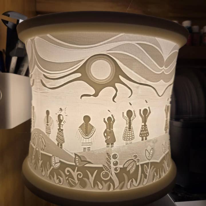 10 Buffalos Art - Wholesale Lamp Shade - 3D Printed Lamp Shades with Original Art - Lamp Shade ONLY0