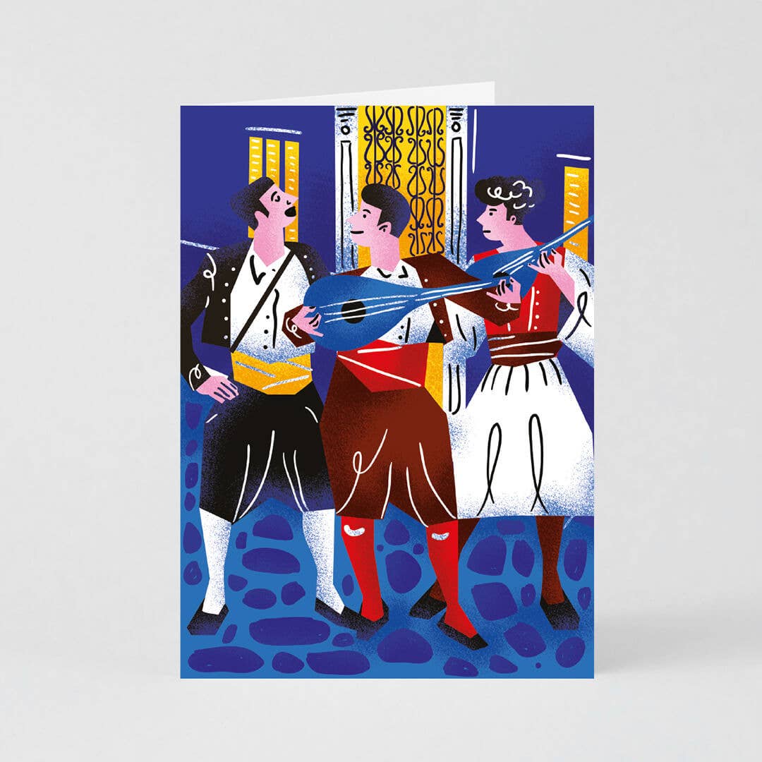 Redy. – Cartão de saudação diária por atacado – Cartão de Arte Cantade Grécia (Dobrado) + Envelope0