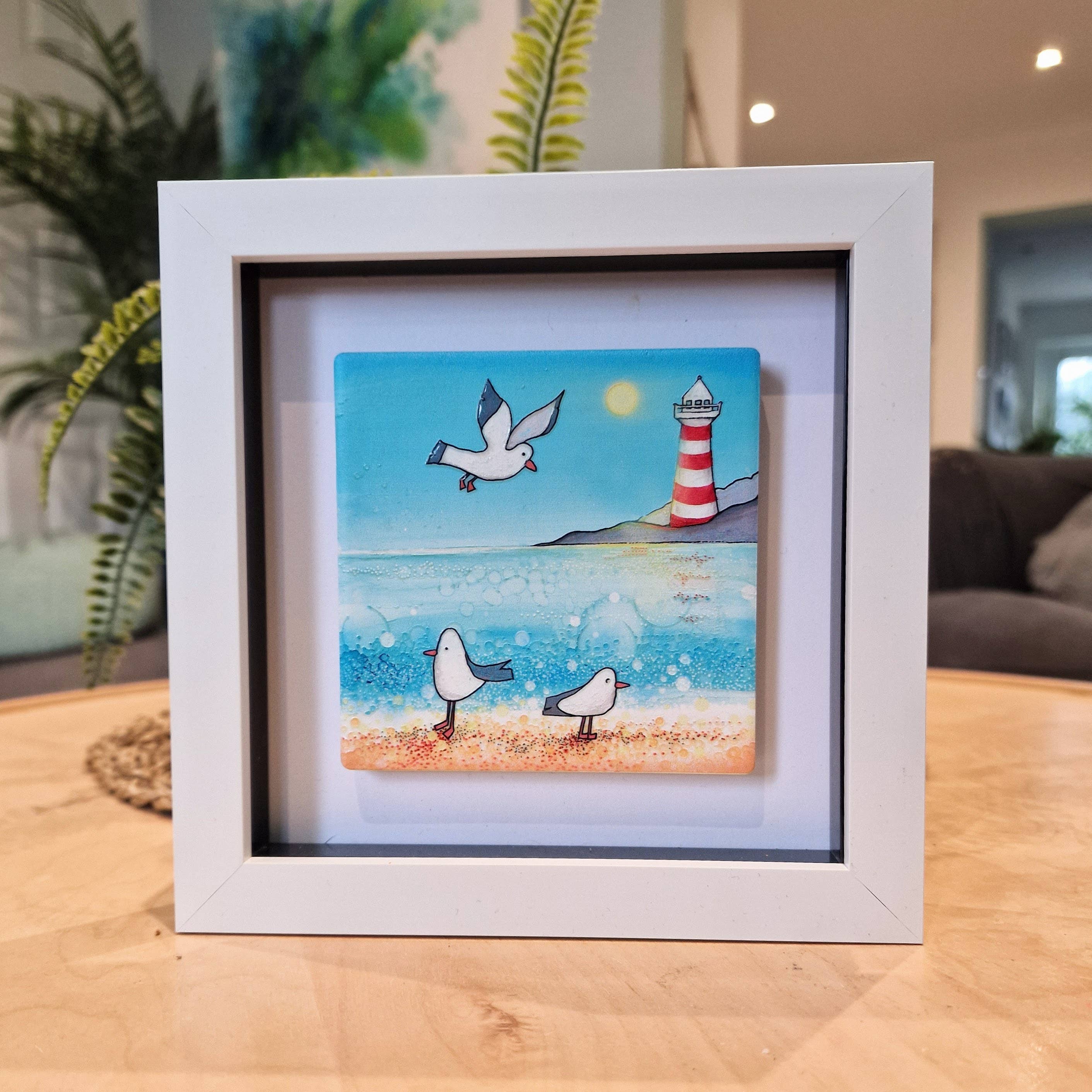 By Jo Crafts – wholesale Art print – 97-SP Seagull Lighthouse Small Picture1