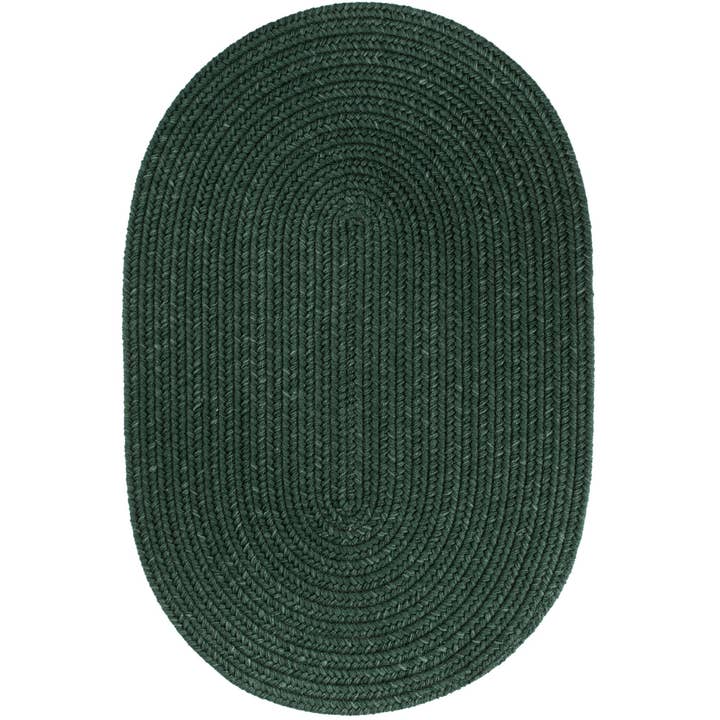 Tapis Wool Solids, ovale, S105 Hunter Green pour la vente par Rhody Rug