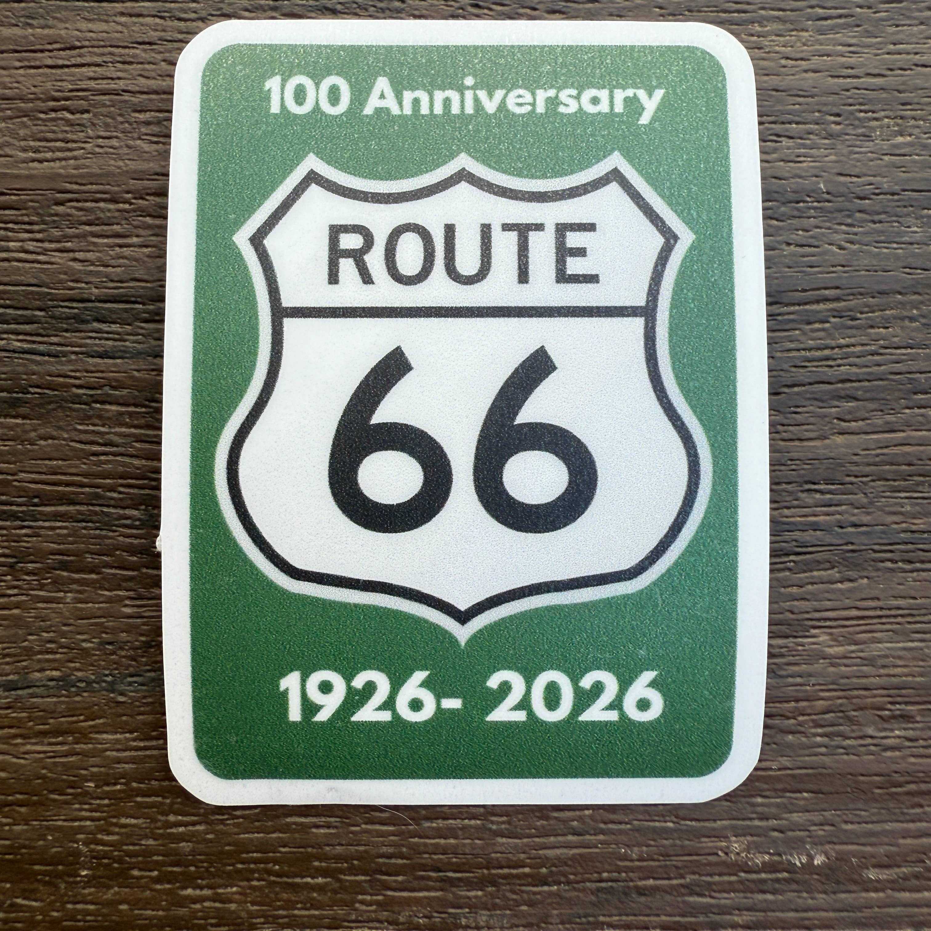 National Parks and Beyond - Wholesale Sticker - 100 Anniversary of Route 66 Highway Sign - 3" Vinyl Sticker2