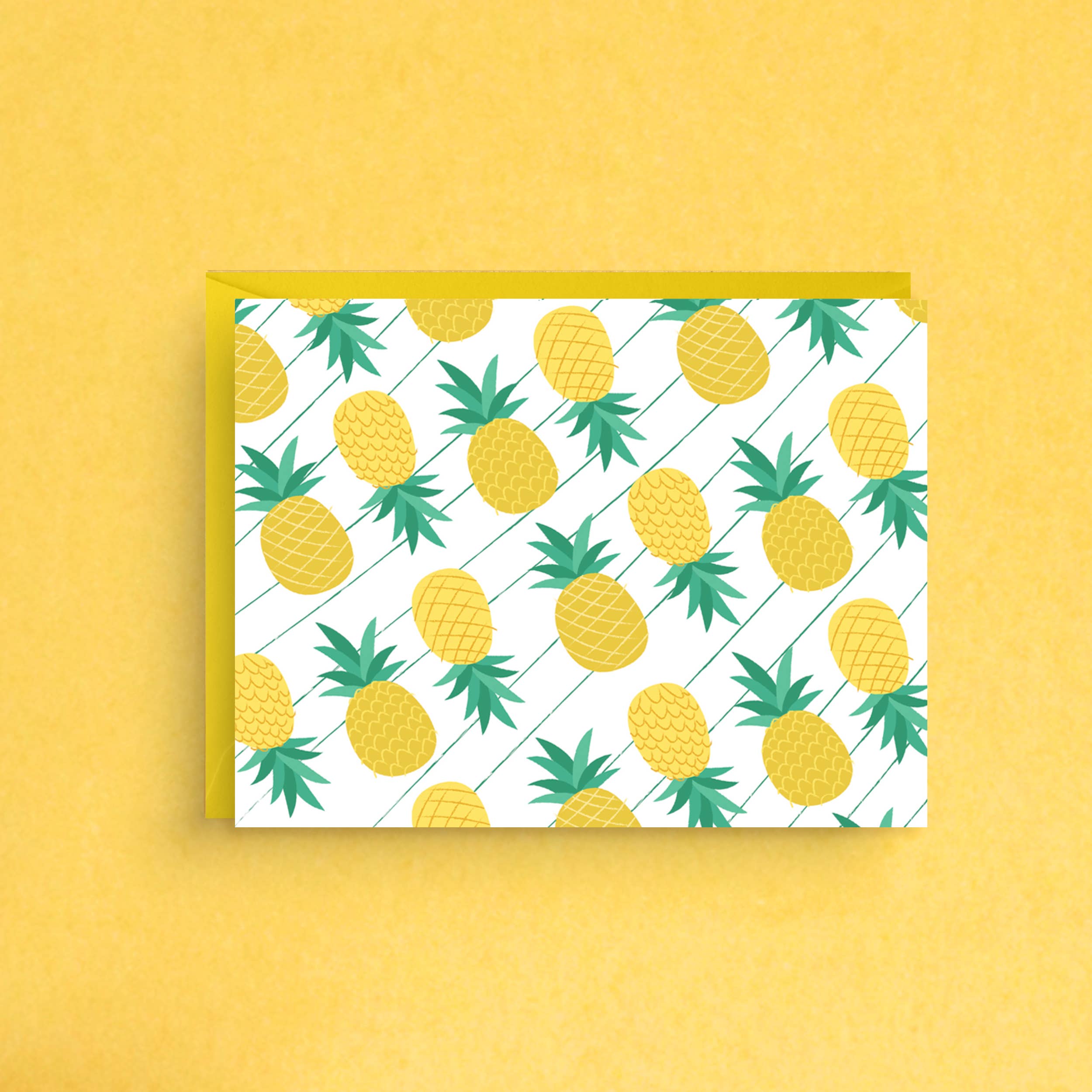 Nicole Marie Paperie – Engroshandel Brevpapir/sæt med noteskort – Ananas Papirvarer Notekort