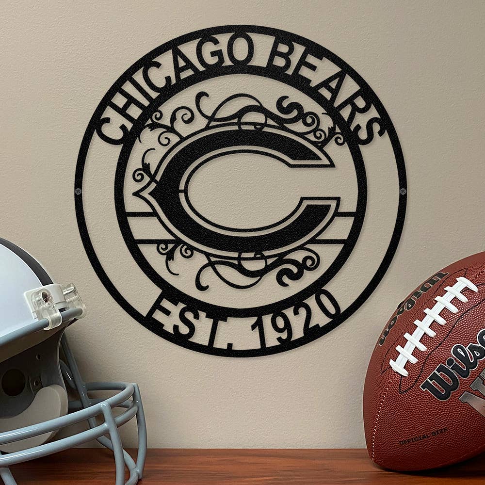Party Animal, Inc. - Wholesale Sign - Chicago Bears Laser Cut Metal Sign1