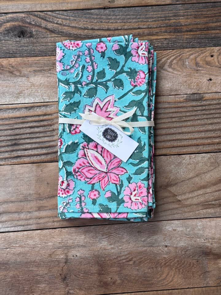 Set of Four Printed Cotton Napkins for wholesale by Belle's Nest