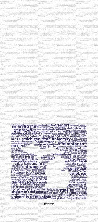 Works of Heart - Wholesale Tea Towel - Do Whimsy Tea Towel - Michigan2