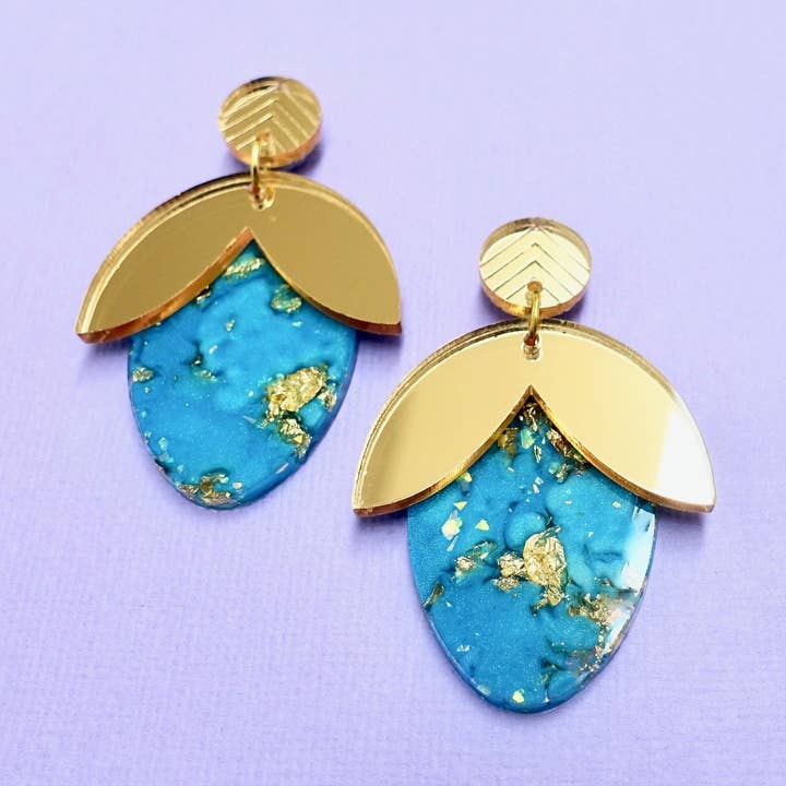 Oorbellen van Golden Egg Resin voor wholesale door Edenki