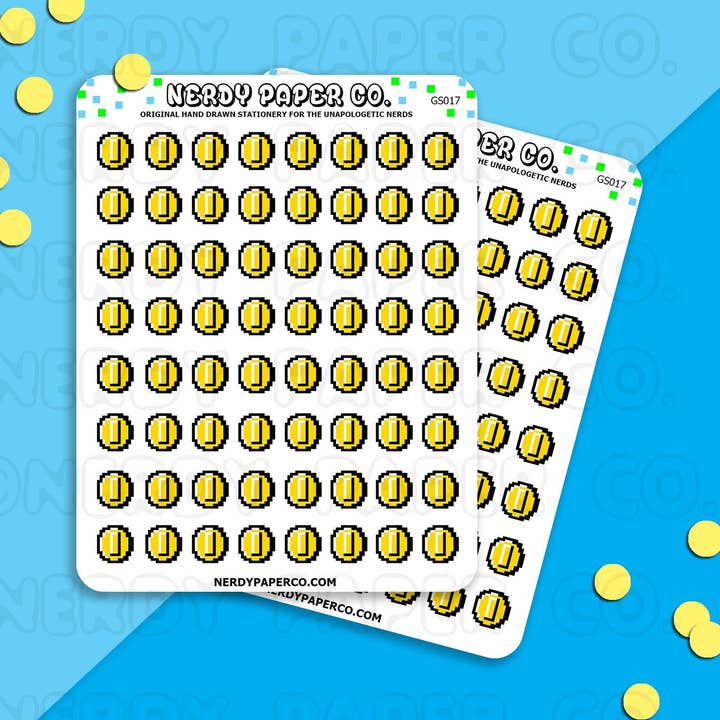 PIÈCES INSPIRÉES DE NINTENDO - Autocollants pour agenda dessinés à la main - Déco | GS017 pour la vente par NERDY PAPER CO.