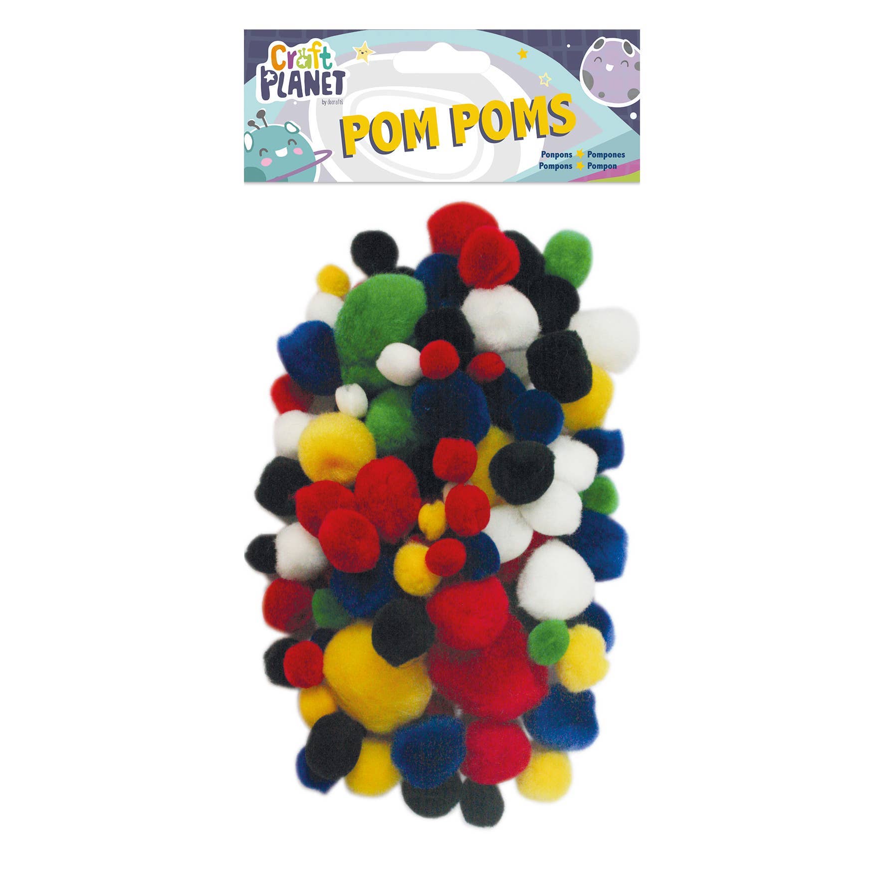 West Design Products UK – wholesale Craft supplies – Craft Planet Pom Poms, Pack of 100, Assorted Colours0