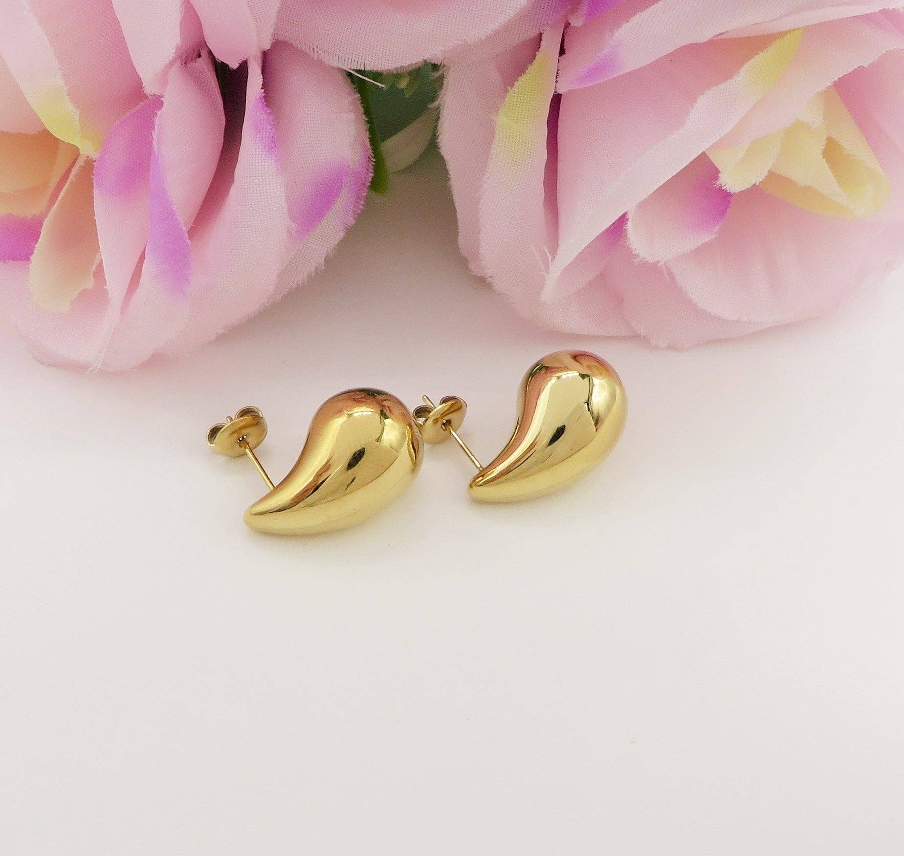 Daemon srls – Engroshandel Hængeøreringe og creoløreringe – DROP 4 størrelser - rustfrit stål ~ par tunge dråbeøreringe16