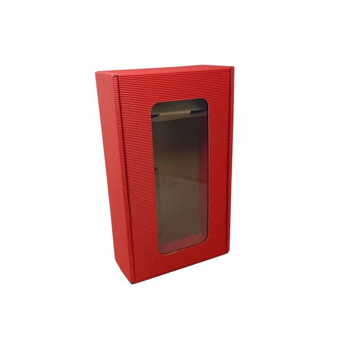 Deffrennes - Wholesale Gift Box - 2 bottle red cardboard box with window2