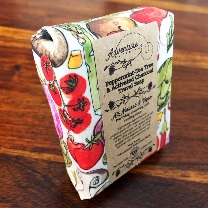 Adventure Botanics - Wholesale Bar Soap - Beeswax Wrapped Big Bar Travel Soap - Peppermint-Tea Tree1