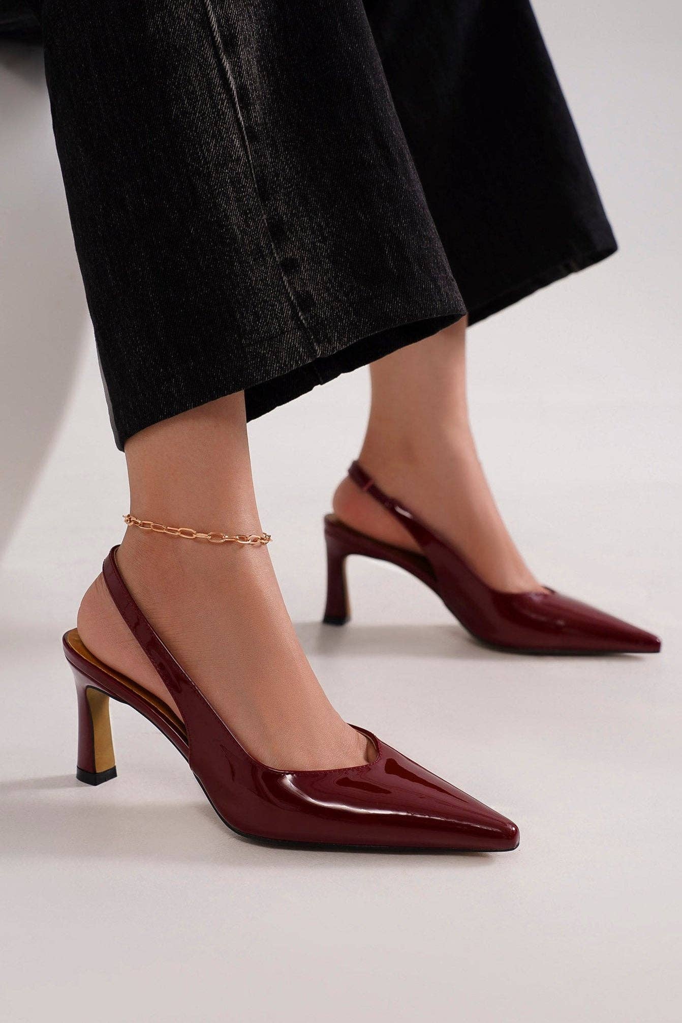 BEAST FASHION - Vente Chaussures à petit talon – femme - Escarpins Slingback TRINEE-0110