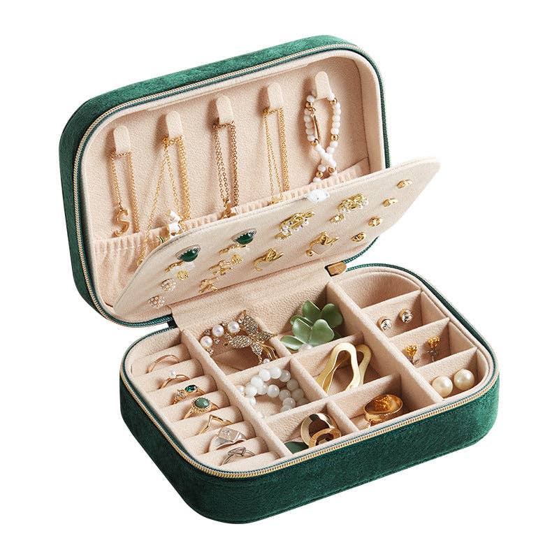 alberalkirk - Wholesale Jewelry Box/Organizer - Two Tier Velvet Jewelry Case Compact Structure  S5P3960