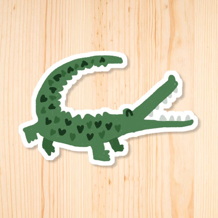 Happy Gator Sticker for wholesale by Miss Johnny Squirrel
