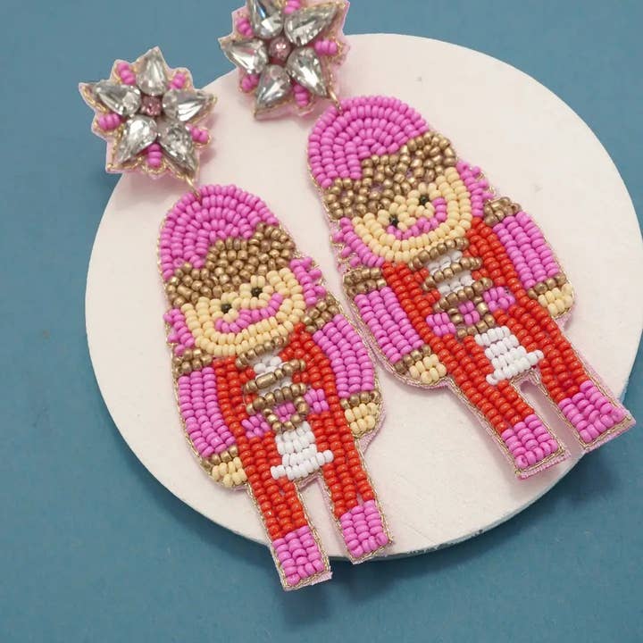 Nutcracker Beaded Earrings for wholesale by The Crown and Cradle Wholesale