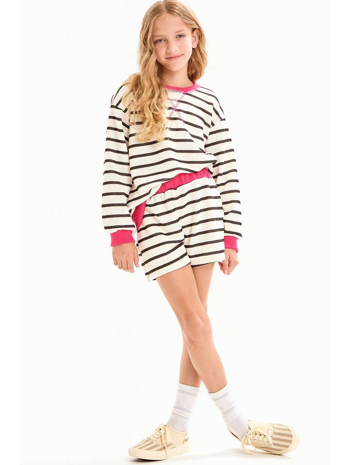 Good Girl - Wholesale Sweatshirt - Kids - Stripe French Terry Sweatshirt5