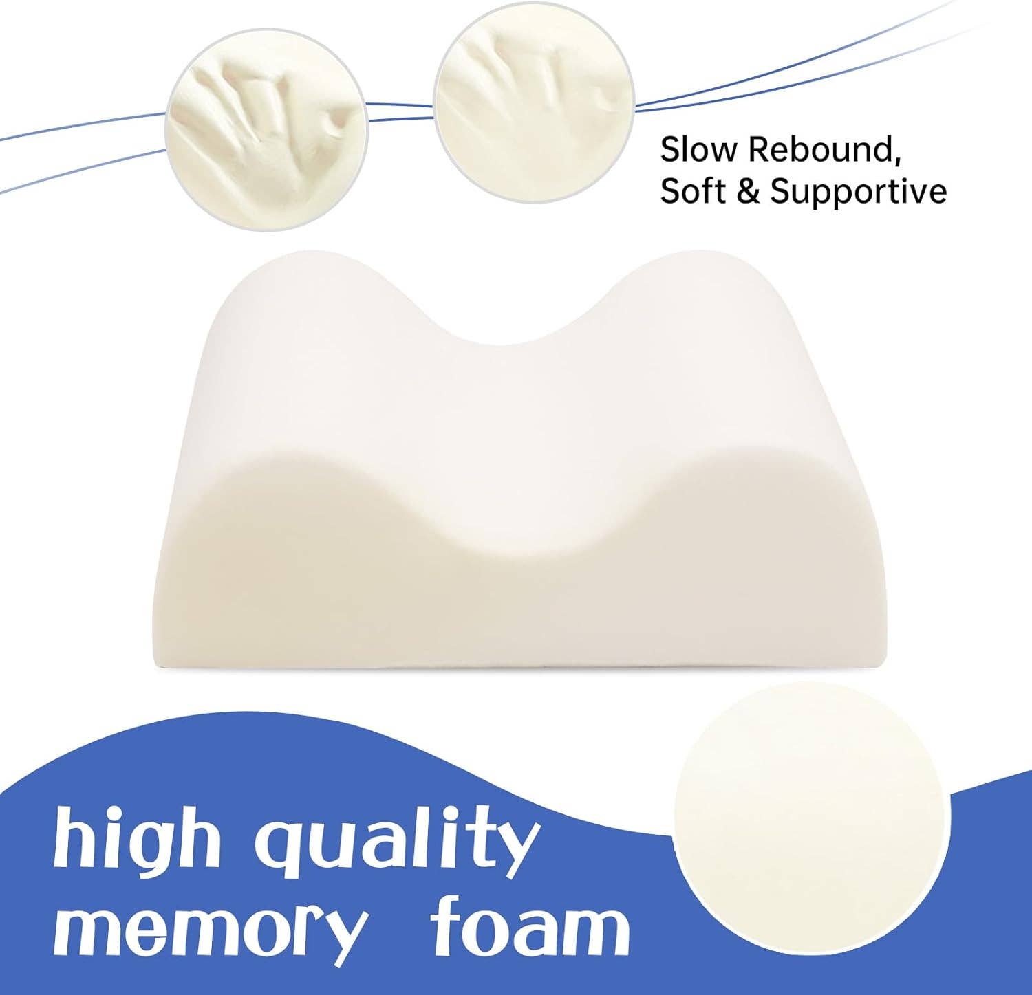 VIGOR - Wholesale Bedding Pillow - Memory Foam Pillow for Side Sleepers Removable and Comfortable Knee Pillows for Adults