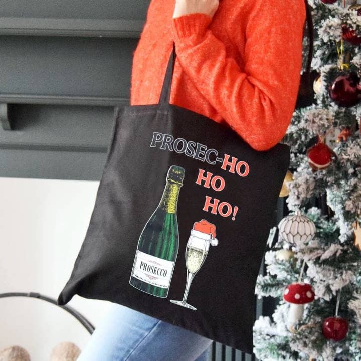 Of Life & Lemons – wholesale Tote bag – Unisex – Prosecco Christmas Tote Bag1