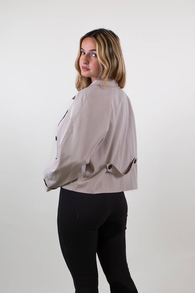 KZELL PARIS - Wholesale Trench Coat - Women's - SHORT TRENCH COAT (8681)1