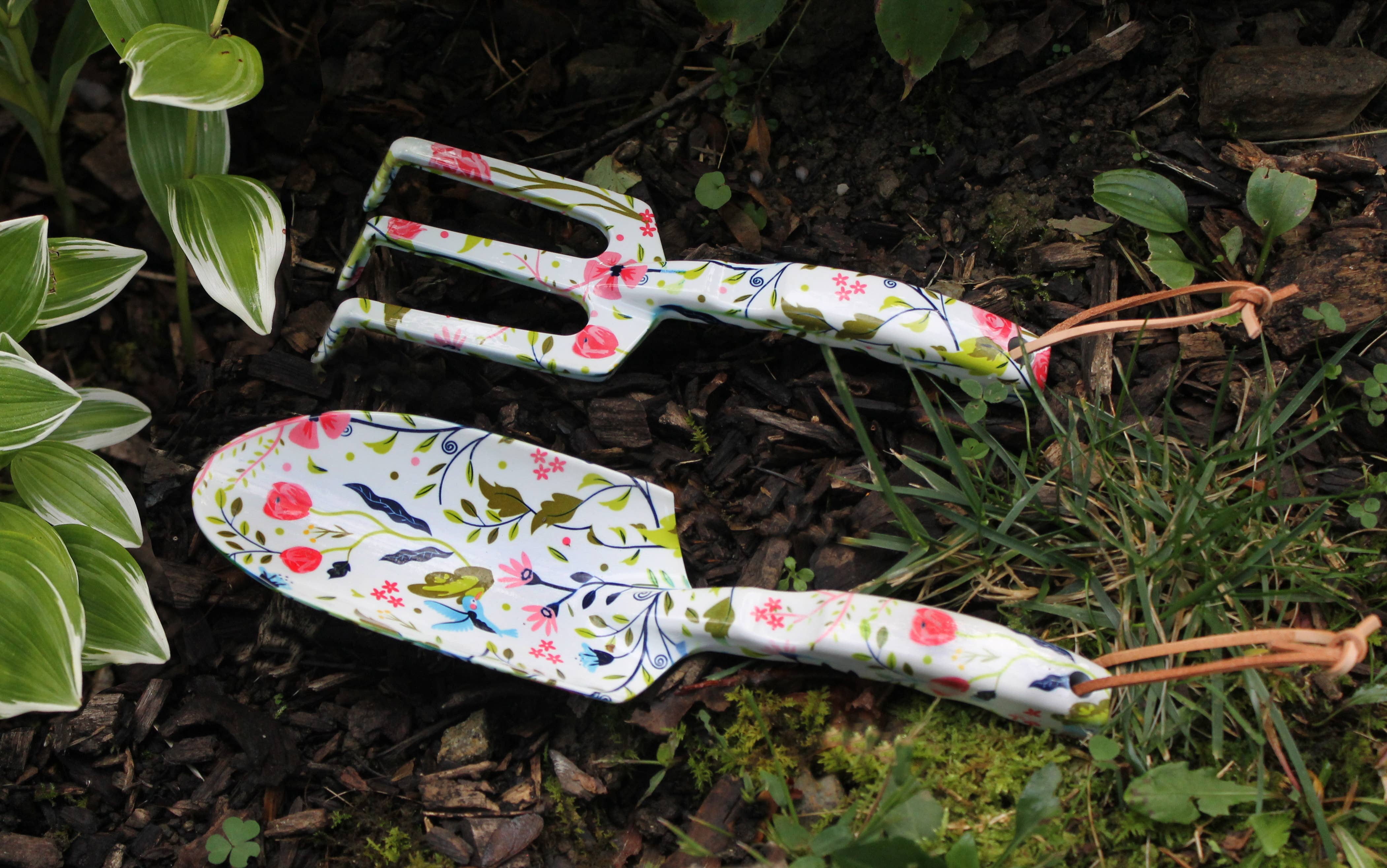 Womanswork - Vente Outil de jardinage - Ensemble d'outils de jardin avec motif Garden of Paradise2