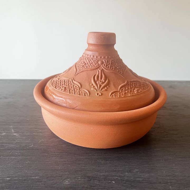 GJE Terracotta - Wholesale Cooking Pot - Unglazed Clay Targine Cooking Pot -8.5 inch 2