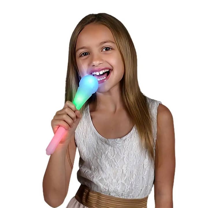 Blinkee.com, LLC - Wholesale Light-up toy – Kids & baby - Sound Activated LED Color Changing Prism Microphone