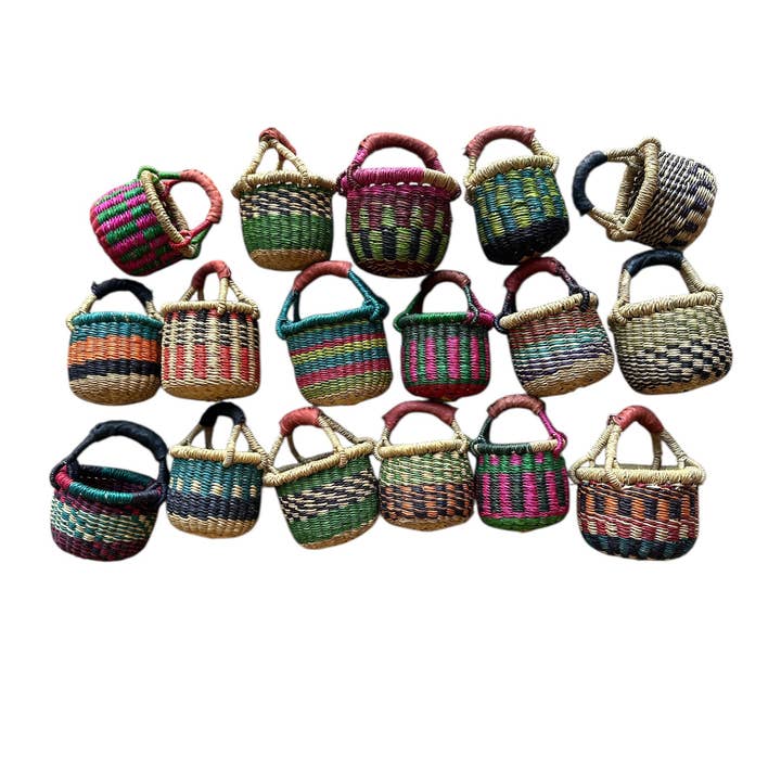 Teeny Tiny Gratitude Basket (Colors Vary), 1 EA for wholesale by The African Home Goods