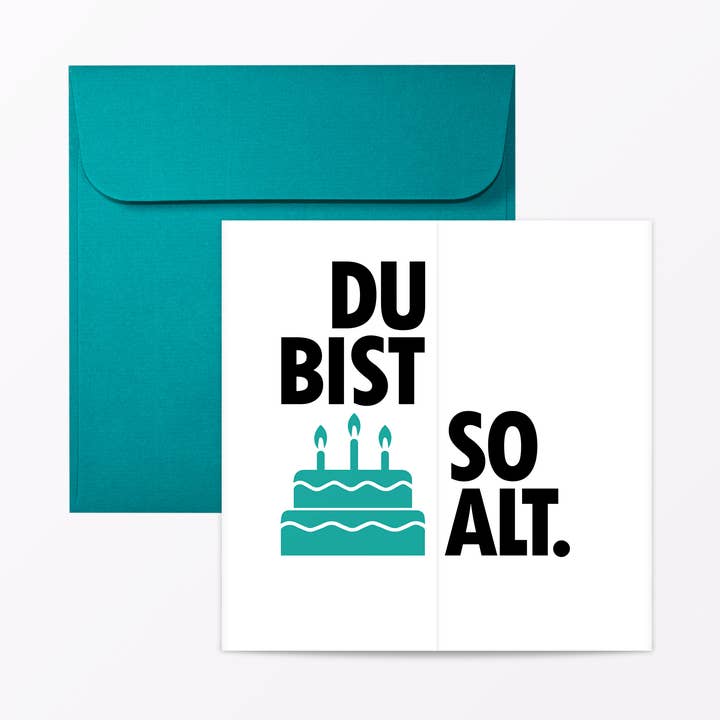 Verjaardagskaart „Je bent zo oud” met envelop voor wholesale door TYPOP