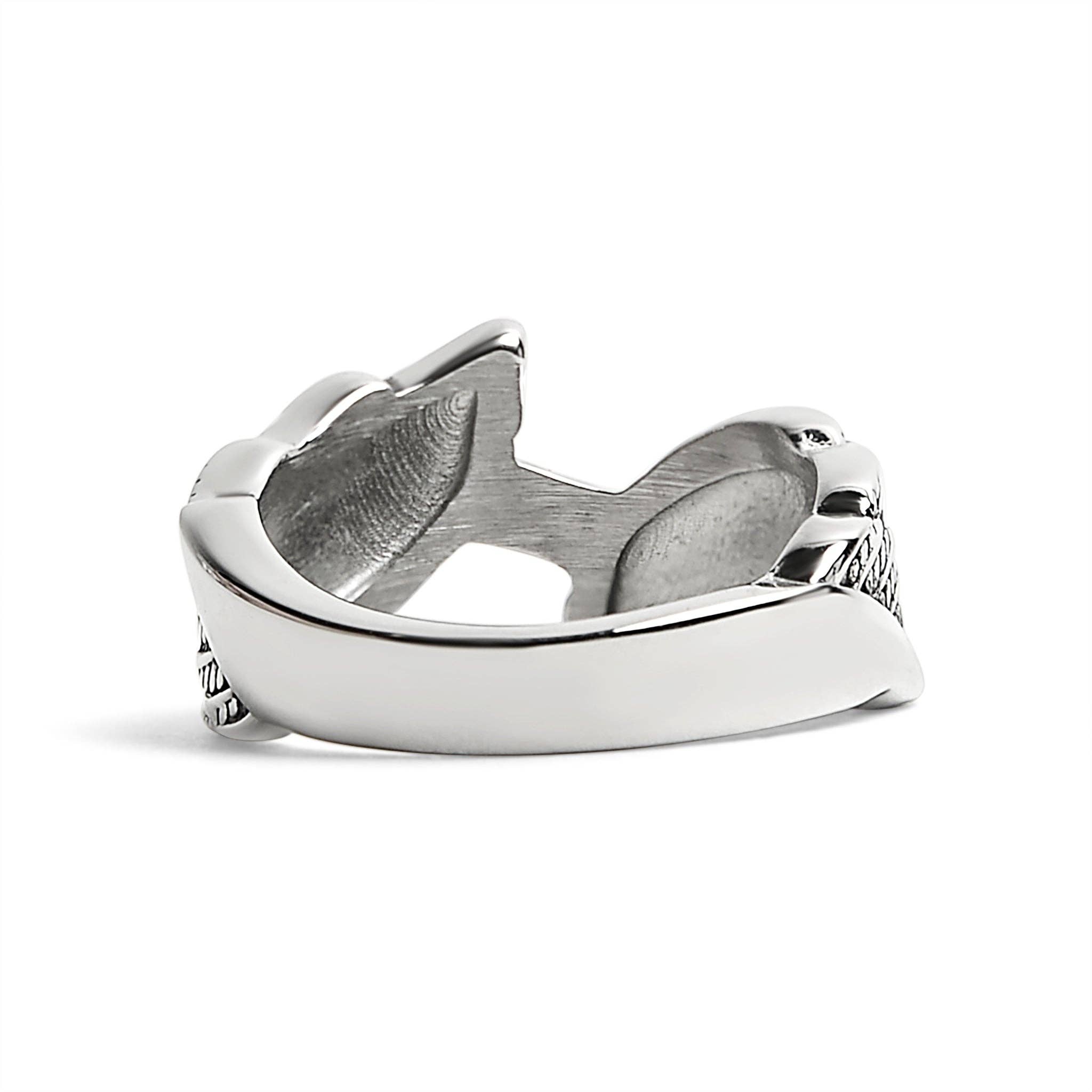 WJW - Wholesale Cocktail/Statement Ring - Stainless Steel Angel Wings Ring2