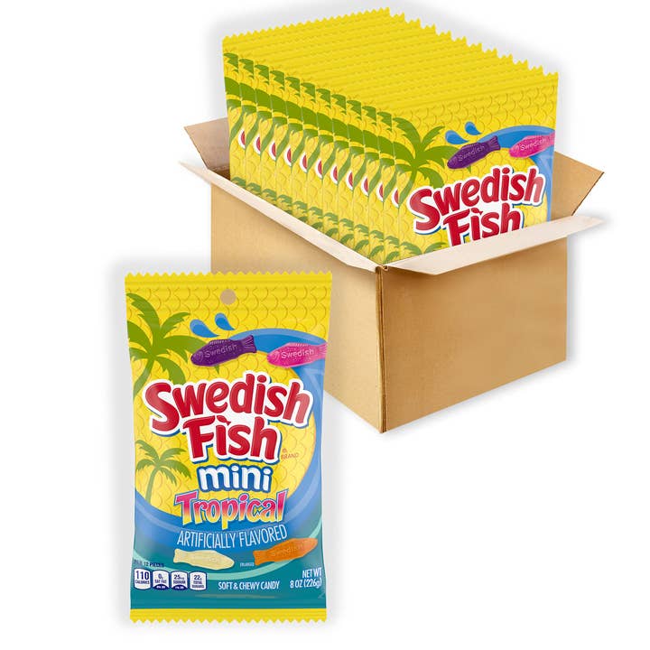 SWEDISH FISH Tails 2 Flavors in 1 Soft & Chewy Candy, Bags for wholesale by EVA Group